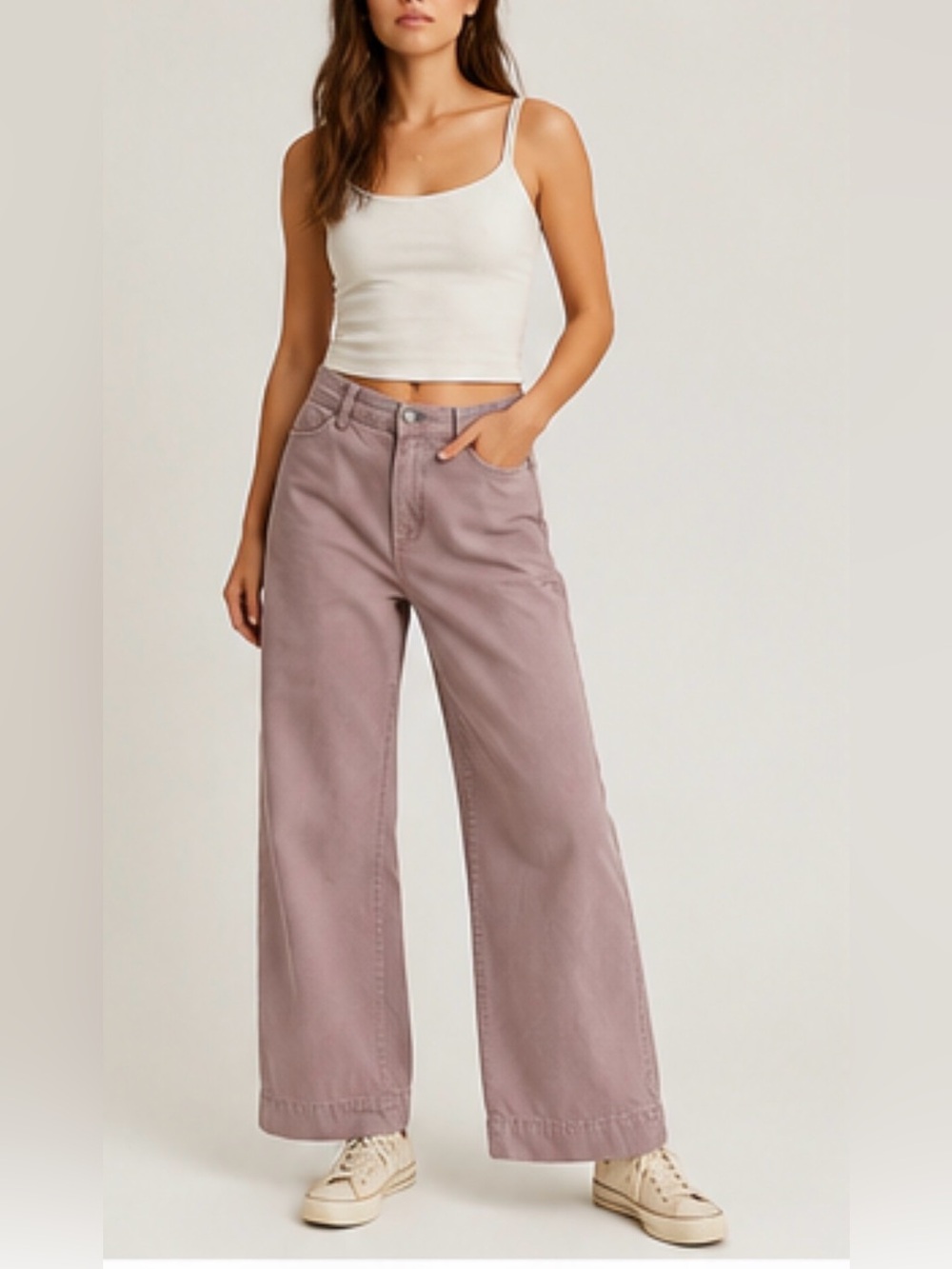 We The Free by Free People - vintage Mauve relaxed wide leg pant